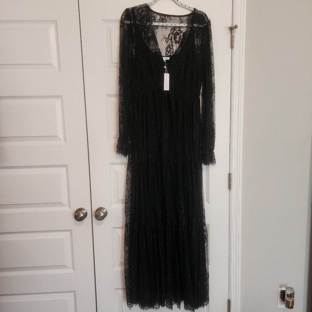 Baltic Born Black Lace Long Sleeve Dress